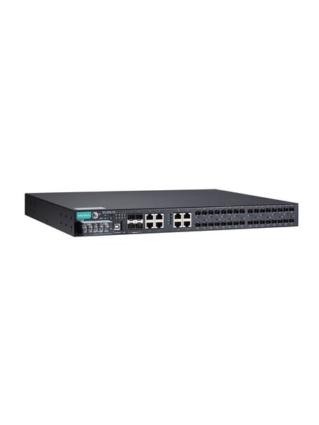 Moxa (PT-7528-16MSC-8TX-4GSFP-WV-WV) IEC 61850-3 managed rackmount Ethernet switch with 16 100BaseFX ports (MSC), 8 10/100BaseT(X) ports, and 4 1000BaseSFP ports, for a total of up to 28 ports, 2 isolated power supply (18 to 72 VDC), -40 to 85°C operating Moxa (PT-7528-16MSC-8TX-4GSFP-WV-WV) IEC 61850-3 managed rackmount Ethernet switch with 16 100BaseFX ports (MSC), 8 10/100BaseT(X) ports, and 4 1000BaseSFP ports, for a total of up to 28 ports, 2 isolated power supply (18 to 72 VDC), -40 to 85°C operating