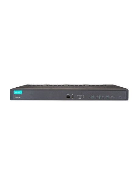 Moxa (PT-G7728) Layer 2 modular managed Ethernet switch with 2 100/1000BaseSFP and 2 10/100/1000BaseT(X), 6 slots for Ethernet modules and 2 slots for power modules, for a maximum of 28G ports total 3 Moxa (PT-G7728) Layer 2 modular managed Ethernet switch with 2 100/1000BaseSFP and 2 10/100/1000BaseT(X), 6 slots for Ethernet modules and 2 slots for power modules, for a maximum of 28G ports total 3