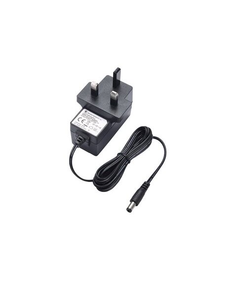 Moxa (PWR-12050-UK-S2) Unlocking barrel plug, 12 VDC, 0.5 A, 100 to 240 VAC, UK plug, 0 to 40°C operating temperature