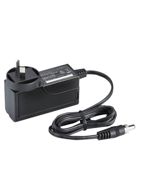 Moxa (PWR-12150-AU-SA-T) Locking barrel plug, 12 VDC, 1.5 A, 100 to 240 VAC, AU plug, -40 to 75°C operating temperature