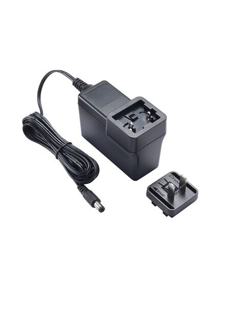 Moxa (PWR-12150-WPCN-S2) Unlocking barrel plug, 12 VDC, 1.5 A, 100 to 240 VAC, CN plug, 0 to 40°C operating temperature