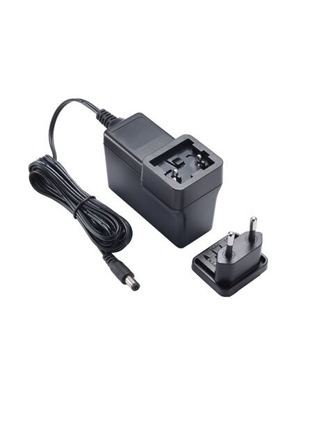 Moxa (PWR-12150-WPEU-S2) Unlocking barrel plug, 12 VDC, 1.5 A, 100 to 240 VAC, EU plug, 0 to 40°C operating temperature