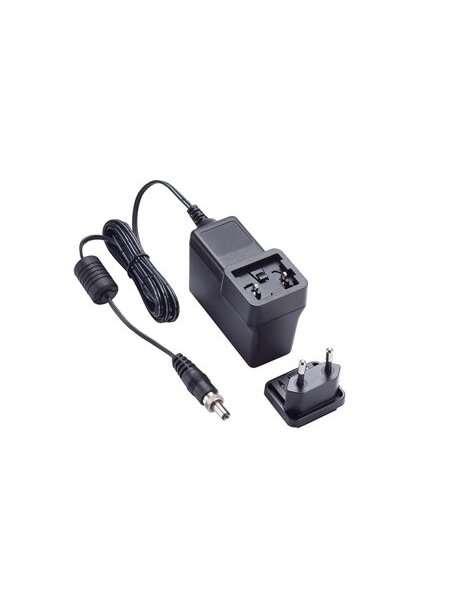 Moxa (PWR-12150-WPEU-S4) Locking barrel plug, 12 VDC, 1.5 A, 100 to 240 VAC, EU plug, 0 to 40°C operating temperature