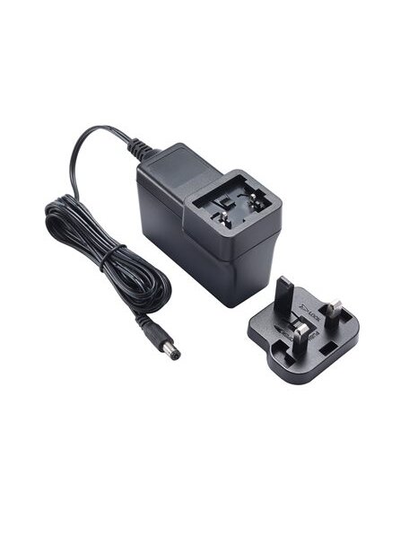 Moxa (PWR-12150-WPUK-S2) Unlocking barrel plug, 12 VDC, 1.5 A, 100 to 240 VAC, UK plug, 0 to 40°C operating temperature