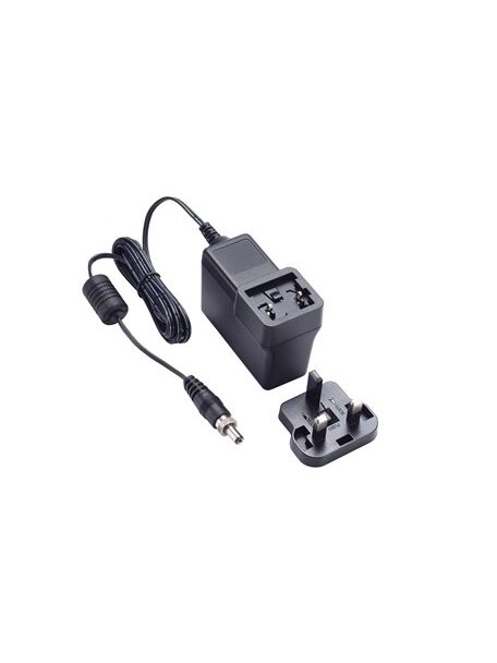 Moxa (PWR-12150-WPUK-S4) Locking barrel plug, 12 VDC, 1.5 A, 100 to 240 VAC, UK plug, 0 to 40°C operating temperature