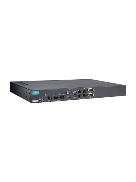 Moxa (RKP-A110-E2-T-Win10) Rackmount 1U computer with Intel Atom® x6211E processor, 4 LAN ports, 2 serial ports, 8 DIs, 8 DOs, 3 USB 3.0 ports, 1 VGA port, 1 HDMI port, 2 SSD slots, 12/24 VDC power input, Windows 10 LTSC 2021 preinstalled, -30 to 60°C ope Moxa (RKP-A110-E2-T-Win10) Rackmount 1U computer with Intel Atom® x6211E processor, 4 LAN ports, 2 serial ports, 8 DIs, 8 DOs, 3 USB 3.0 ports, 1 VGA port, 1 HDMI port, 2 SSD slots, 12/24 VDC power input, Windows 10 LTSC 2021 preinstalled, -30 to 60°C ope