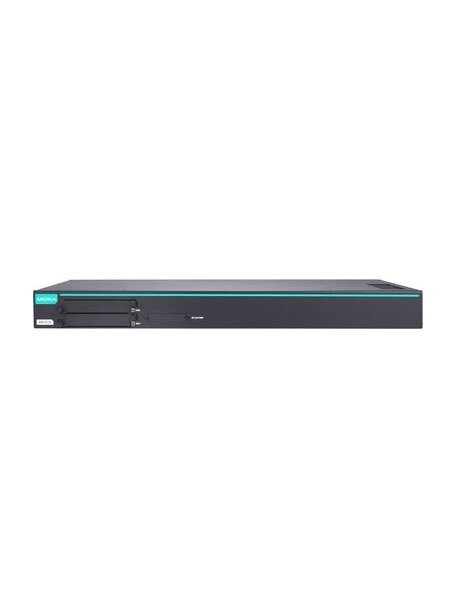 Moxa (RKP-A110-E4-T-Win10) Rackmount 1U computer with Intel Atom® x6425E processor, 4 LAN ports, 2 serial ports, 8 DIs, 8 DOs, 3 USB 3.0 ports, 1 VGA port, 1 HDMI port, 2 SSD slots, 12/24 VDC power input, Windows 10 LTSC 2021 preinstalled, -30 to 60°C ope 3