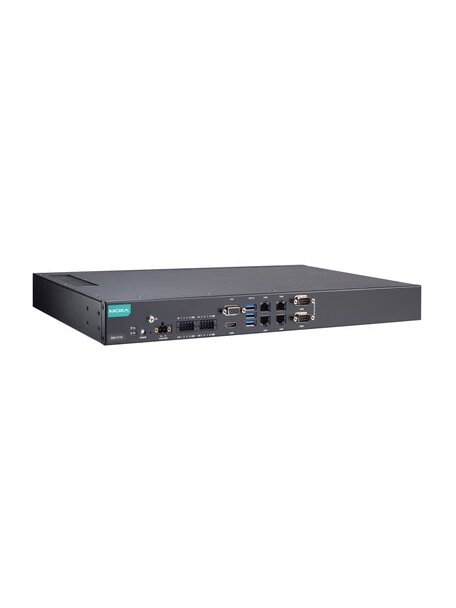 Moxa (RKP-C110-C7-T) Rackmount 1U computer with Intel® Core™ i7-185G7E processor, 4 LAN ports, 2 serial ports, 8 DIs, 8 DOs, 3 USB 3.0 ports, 1 VGA port, 1 HDMI port, 2 SSD slots, 12/24 VDC power input, -30 to 60°C operating temperature Moxa (RKP-C110-C7-T) Rackmount 1U computer with Intel® Core™ i7-185G7E processor, 4 LAN ports, 2 serial ports, 8 DIs, 8 DOs, 3 USB 3.0 ports, 1 VGA port, 1 HDMI port, 2 SSD slots, 12/24 VDC power input, -30 to 60°C operating temperature