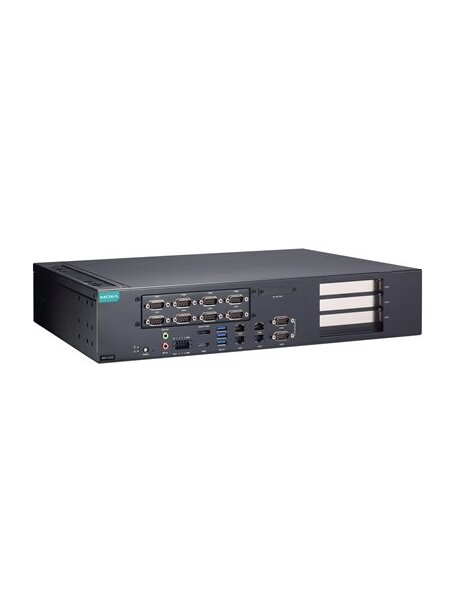 Moxa (RKP-C220-C5-2CB6C-T) Rackmount 2U computer with Intel® Core™ i5-13500TE processor, 4 LAN ports, 8 serial ports, 4 DIs, 4 DOs, 2 CAN ports, 3 USB 3.0 ports, 1 HDMI port, 1 DisplayPort, 2 SSD slots, 1 M.2 M Key 2280 slot, 2 M.2 M Key 2242 slots, 100 t Moxa (RKP-C220-C5-2CB6C-T) Rackmount 2U computer with Intel® Core™ i5-13500TE processor, 4 LAN ports, 8 serial ports, 4 DIs, 4 DOs, 2 CAN ports, 3 USB 3.0 ports, 1 HDMI port, 1 DisplayPort, 2 SSD slots, 1 M.2 M Key 2280 slot, 2 M.2 M Key 2242 slots, 100 t