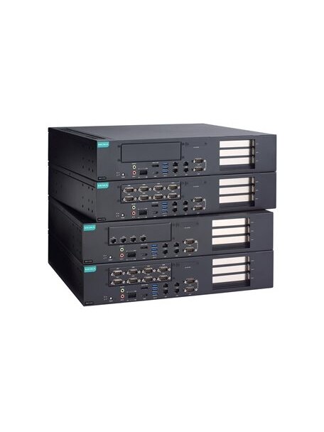 Moxa (RKP-C220-C9-2CB6C-T) Rackmount 2U computer with Intel® Core™ i9-13900TE processor, 4 LAN ports, 8 serial ports, 4 DIs, 4 DOs, 2 CAN ports, 3 USB 3.0 ports, 1 HDMI port, 1 DisplayPort, 2 SSD slots, 1 M.2 M Key 2280 slot, 2 M.2 M Key 2242 slots, 100 t 1