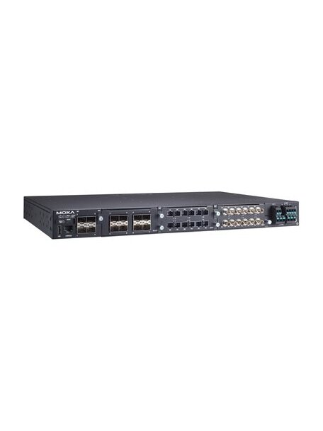 Moxa (RKS-G4028-4GT-LV-T) Layer 2 modular managed Ethernet switch with 4 10/100/1000BaseT(X) ports, 3 slots for Ethernet modules, 1 isolated power supply (24/48 VDC), -40 to 75°C operating temperature 2