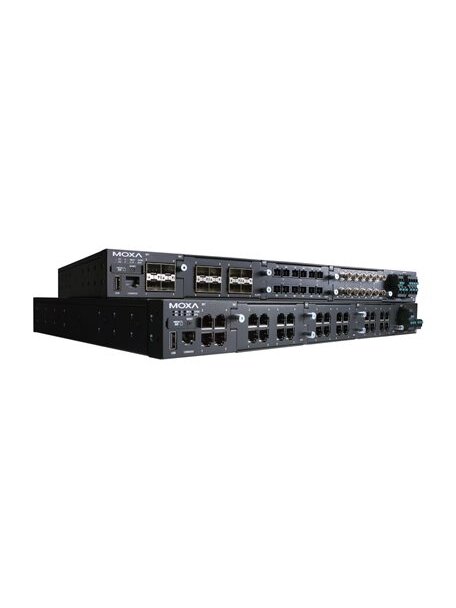 Moxa (RKS-G4028-L3-4GS-2LV-T) Layer 3 modular managed Ethernet switch with 4 100/1000BaseSFP ports, 3 slots for Ethernet modules, 2 isolated power supplies (24/48 VDC), -40 to 75°C operating temperature 1 Moxa (RKS-G4028-L3-4GS-2LV-T) Layer 3 modular managed Ethernet switch with 4 100/1000BaseSFP ports, 3 slots for Ethernet modules, 2 isolated power supplies (24/48 VDC), -40 to 75°C operating temperature 1