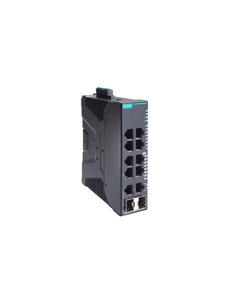 Moxa (SDS-3010-8PoE-2GTXSFP-T) Compact industrial smart Ethernet switch with 8 PoE/PoE+ 10/100BaseT(X) ports, 2 10/100/1000BaseT(X) or 100/1000BaseSFP combo ports, dual 12/24/48 VDC power inputs, -40 to 75°C operating temperature Moxa (SDS-3010-8PoE-2GTXSFP-T) Compact industrial smart Ethernet switch with 8 PoE/PoE+ 10/100BaseT(X) ports, 2 10/100/1000BaseT(X) or 100/1000BaseSFP combo ports, dual 12/24/48 VDC power inputs, -40 to 75°C operating temperature