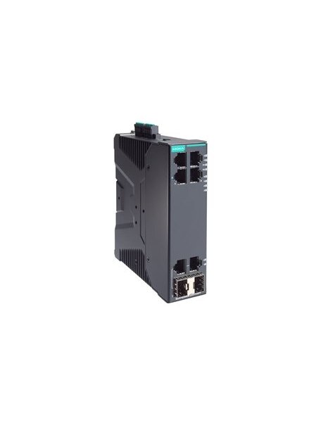 Moxa (SDS-G3006-2GTXSFP) Compact industrial smart Ethernet switch with 4 10/100/1000BaseT(X) ports, 2 10/100/1000BaseT(X) or 100/1000BaseSFP combo ports, dual 12/24/48 VDC power inputs, -10 to 60°C operating temperature Moxa (SDS-G3006-2GTXSFP) Compact industrial smart Ethernet switch with 4 10/100/1000BaseT(X) ports, 2 10/100/1000BaseT(X) or 100/1000BaseSFP combo ports, dual 12/24/48 VDC power inputs, -10 to 60°C operating temperature
