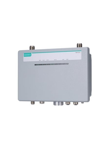 Moxa (TAP-213-EU-CT-T) Wi-Fi 4 (802.11n) railway onboard outdoor train-to-ground single-radio wireless AP/client, M12 connectors, IP68, EU band, -40 to 75°C operating temperature, conformal coating 2 Moxa (TAP-213-EU-CT-T) Wi-Fi 4 (802.11n) railway onboard outdoor train-to-ground single-radio wireless AP/client, M12 connectors, IP68, EU band, -40 to 75°C operating temperature, conformal coating 2