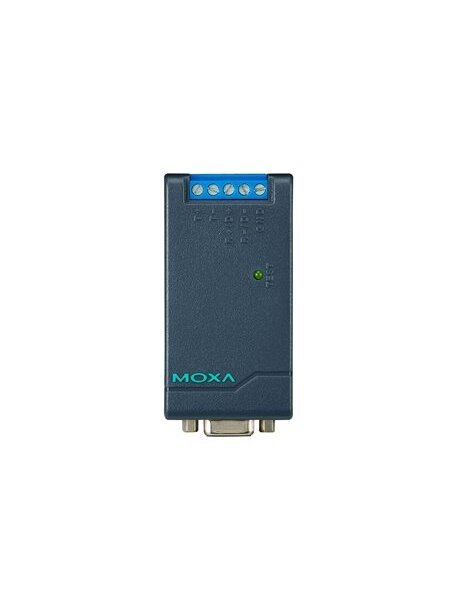 Moxa (TCC-80I-DB9) Port-powered RS-232 to RS-422/485 converter with 15 KV serial ESD protection, DB9 male connector on the RS-422/485 side, and 2.5 KV optical isolation 3