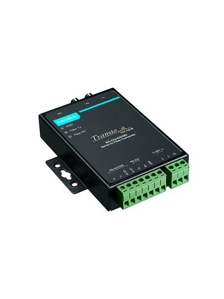 Moxa (TCF-142-M-ST) RS-232/422/485 to multi-mode optical fiber media converter with fiber ring support and ST connector, 0 to 60°C operating temperature Moxa (TCF-142-M-ST) RS-232/422/485 to multi-mode optical fiber media converter with fiber ring support and ST connector, 0 to 60°C operating temperature