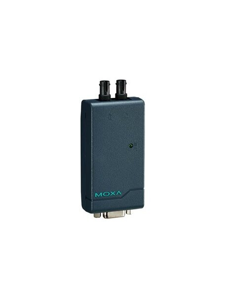 Moxa (TCF-90-M-ST) RS-232 to multi-mode ST fiber optic converter, port powered 1