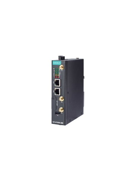 Moxa (UC-8112A-ME-T-LX) Arm-based DIN-rail industrial computer with 2 Ethernet ports, 2 serial ports, 1 Mini PCIe slot for Wi-Fi or LTE, -40 to 75°C operating temperature 2