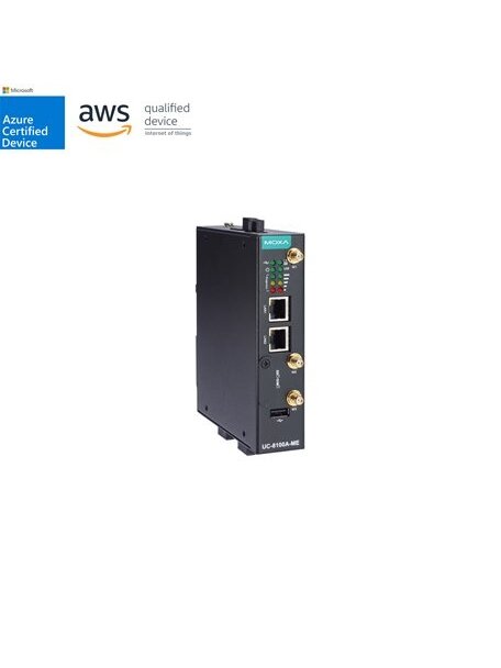 Moxa (UC-8112A-ME-T-LX) Arm-based DIN-rail industrial computer with 2 Ethernet ports, 2 serial ports, 1 Mini PCIe slot for Wi-Fi or LTE, -40 to 75°C operating temperature Moxa (UC-8112A-ME-T-LX) Arm-based DIN-rail industrial computer with 2 Ethernet ports, 2 serial ports, 1 Mini PCIe slot for Wi-Fi or LTE, -40 to 75°C operating temperature