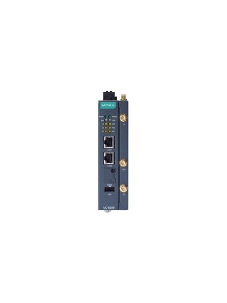 Moxa (UC-8220-T-LX) Arm Cortex-A7 dual-core 1 GHz IIoT gateway with 2 expansion slots for a Wi-Fi and LTE module, 1 CAN port, 4 DIs, 4 DOs, -40 to 85°C operating temperature 3 Moxa (UC-8220-T-LX) Arm Cortex-A7 dual-core 1 GHz IIoT gateway with 2 expansion slots for a Wi-Fi and LTE module, 1 CAN port, 4 DIs, 4 DOs, -40 to 85°C operating temperature 3