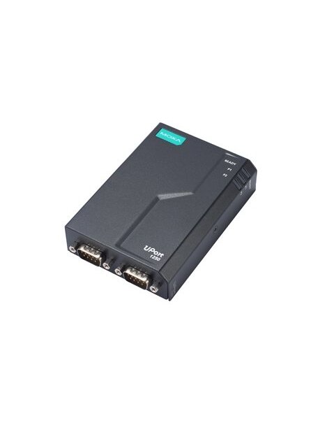 Moxa (UPort 1250-G2-T) 2-port RS-232/422/485 USB-to-serial converter, -40 to 75°C operating temperature 2