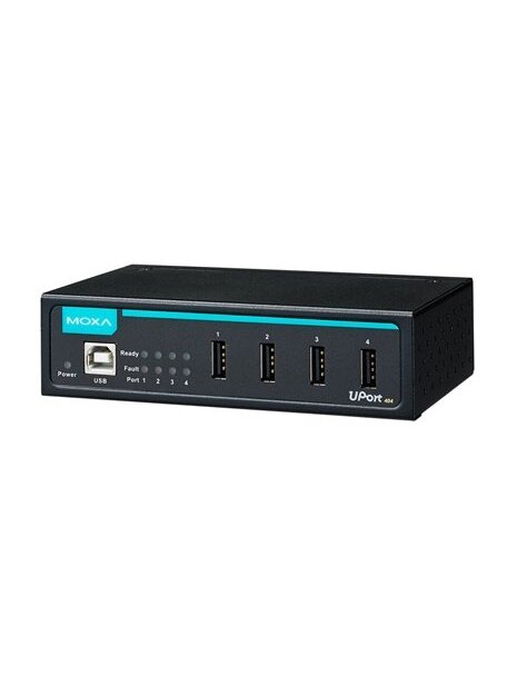 Moxa (UPort 404) 4-port industrial USB hub, adaptor included, 0 to 60°C operating temperature 2
