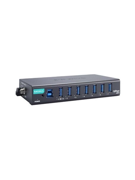Moxa (UPort 407A-T) 7-port industrial-grade USB 3.2 hubs, -40 to 85°C operating temperature Moxa (UPort 407A-T) 7-port industrial-grade USB 3.2 hubs, -40 to 85°C operating temperature