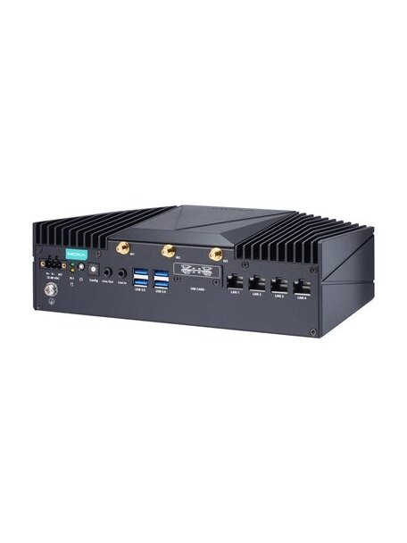 Moxa (V2403C-KL5-T) x86 computer with Intel® 7th Gen Core™ i5-7300U 3.5 GHz processor, 4 GbE ports, 4 COM ports, 4 DIs, 4 DOs, 1 HDMI/DP port, 1 mSATA slot, 2 2.5" SSD/HDD slots, 2 mPCIe slots, 4 USB ports, 12 to 48 VDC, -40 to 70°C operating temperature 3 Moxa (V2403C-KL5-T) x86 computer with Intel® 7th Gen Core™ i5-7300U 3.5 GHz processor, 4 GbE ports, 4 COM ports, 4 DIs, 4 DOs, 1 HDMI/DP port, 1 mSATA slot, 2 2.5" SSD/HDD slots, 2 mPCIe slots, 4 USB ports, 12 to 48 VDC, -40 to 70°C operating temperature 3