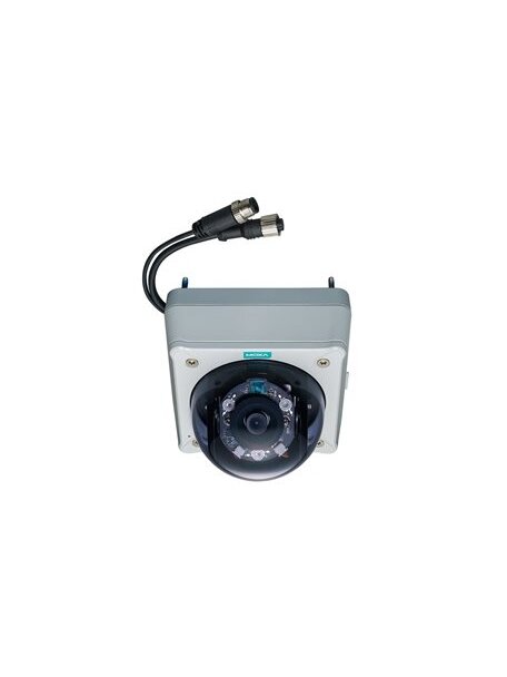 Moxa (VPort P16-2MR80M) EN50155, day & night, IR, 1080P IP Camera, 8.0 mm lens, PoE, M12 connector, -25 to 55°C operating temperature