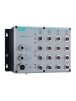 Moxa (TN-5516A-8PoE-WV-T) Layer 2 managed Ethernet switch with 8 10/100BaseT(X) ports and 8 802.3at PoE+ M12 connectors, 24-110 VDC, -40 to 75°C operating temperature