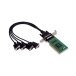 Moxa (CP-104UL-T) 4 prievadų RS-232 Žemo profilio universali PCI nuosekliojo ryšio plokštė, Darbinė temperatūra: -40...85 °C