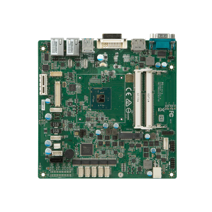 MSI IPC MS-98I0 Plona, be ventiliatoriaus veikianti Mini-ITX plokštė (fanless industrial motherboard)