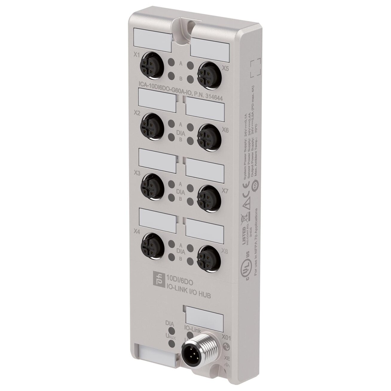 Pepperl+Fuchs ICA-10DI6DO-G60A-IO (314644) IO-Link įėjimų / išėjimų šakotuvas