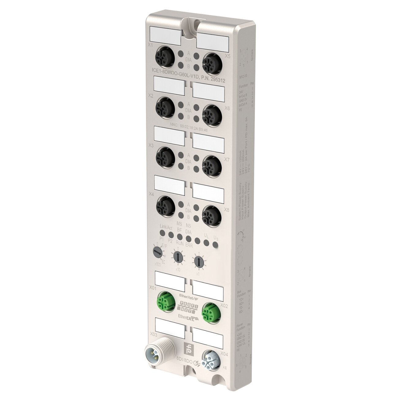 Pepperl+Fuchs ICE11-8IOL-G60L-V1D (70146527) IO-Link pagrindinis valdiklis