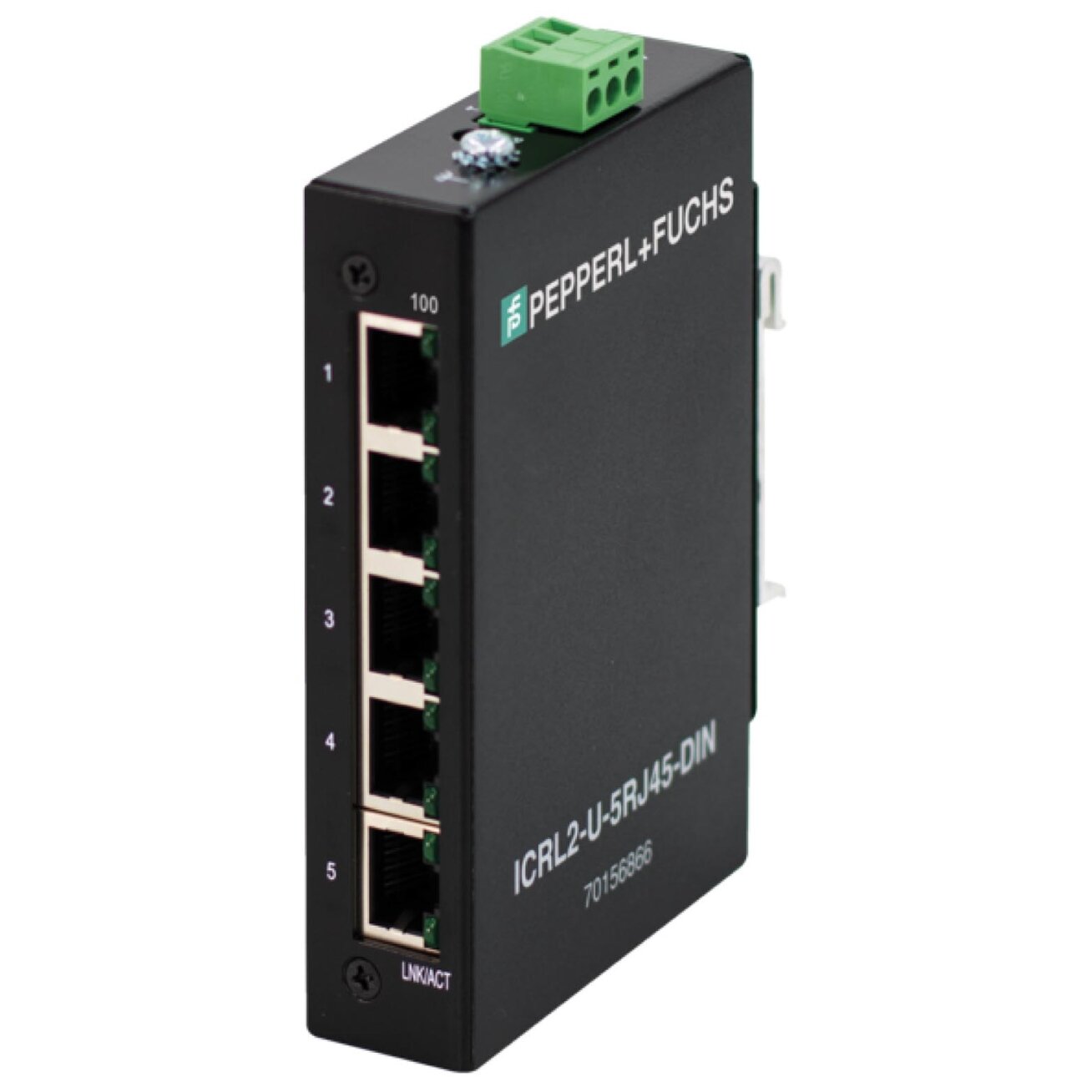Pepperl+Fuchs ICRL2-U-5RJ45-DIN (70156866) 5 prievadų nevaldomas komutatorius