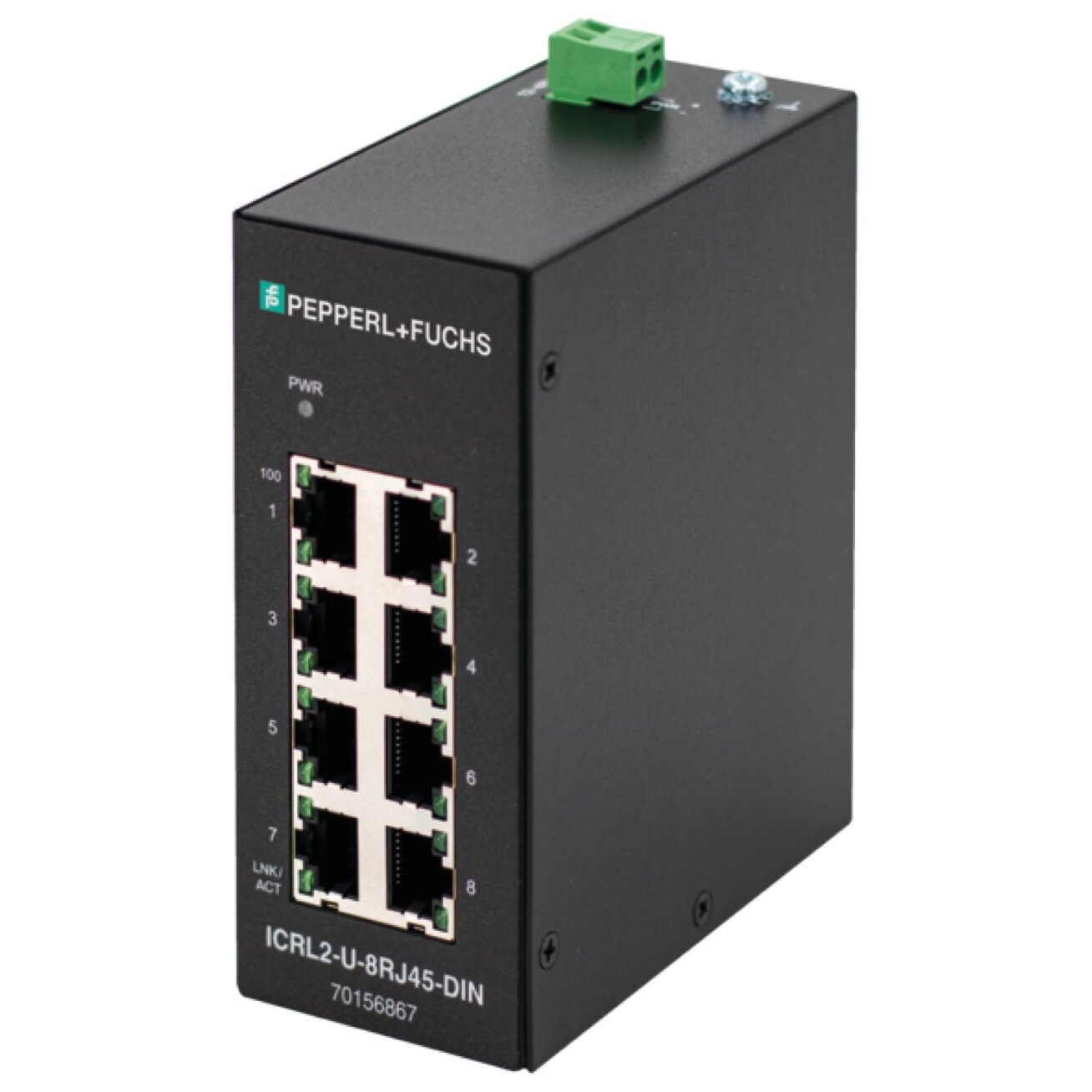 Pepperl+Fuchs ICRL2-U-8RJ45-DIN (70156867) 8 prievadų nevaldomas komutatorius Pepperl+Fuchs ICRL2-U-8RJ45-DIN (70156867) 8 prievadų nevaldomas komutatorius