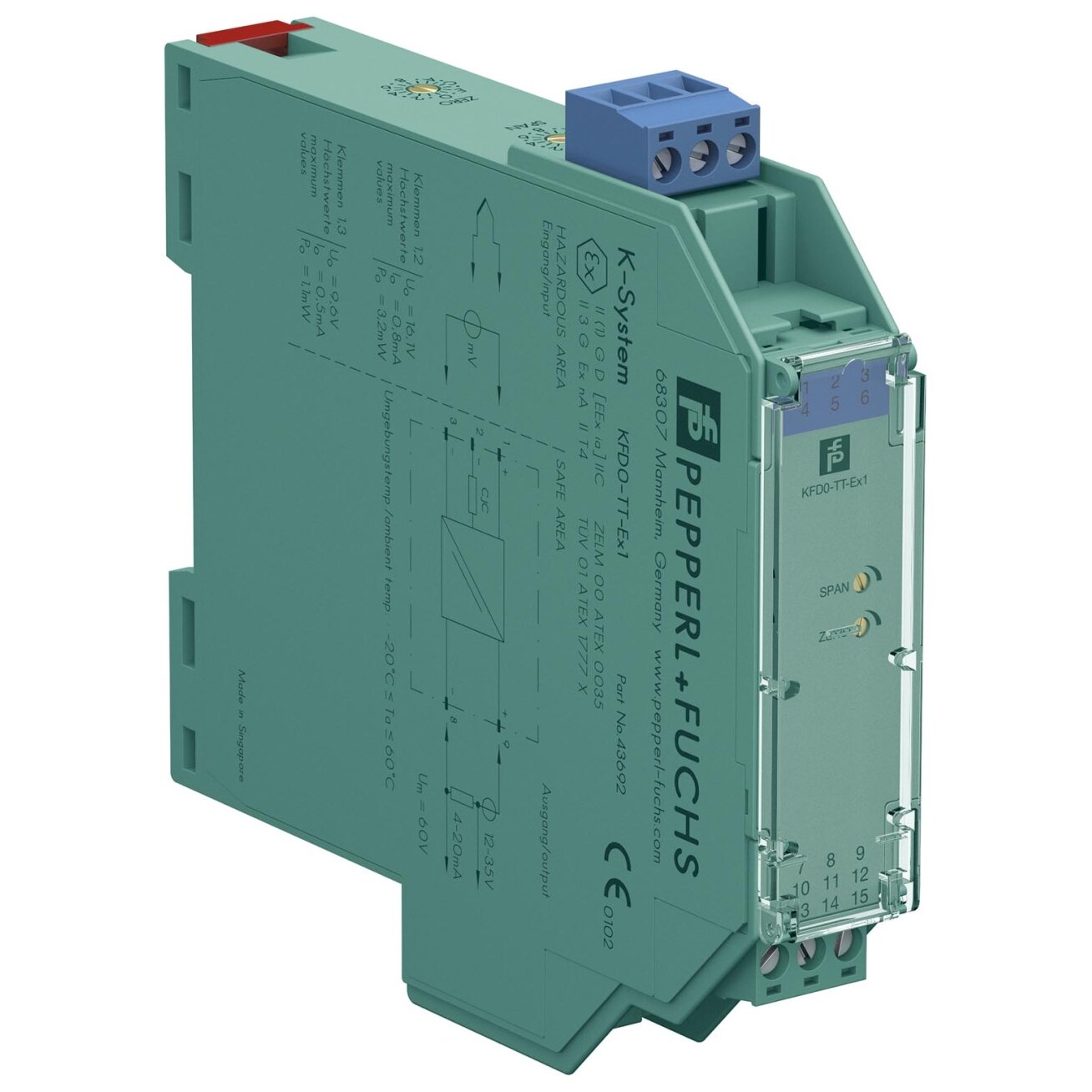 Pepperl+Fuchs KFD0-TT-EX1 (043692) Matavimo keitiklis