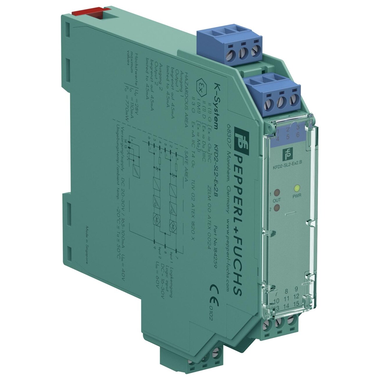 Pepperl+Fuchs KFD2-SL2-EX2.B (184259) Vožtuvo valdymo modulis