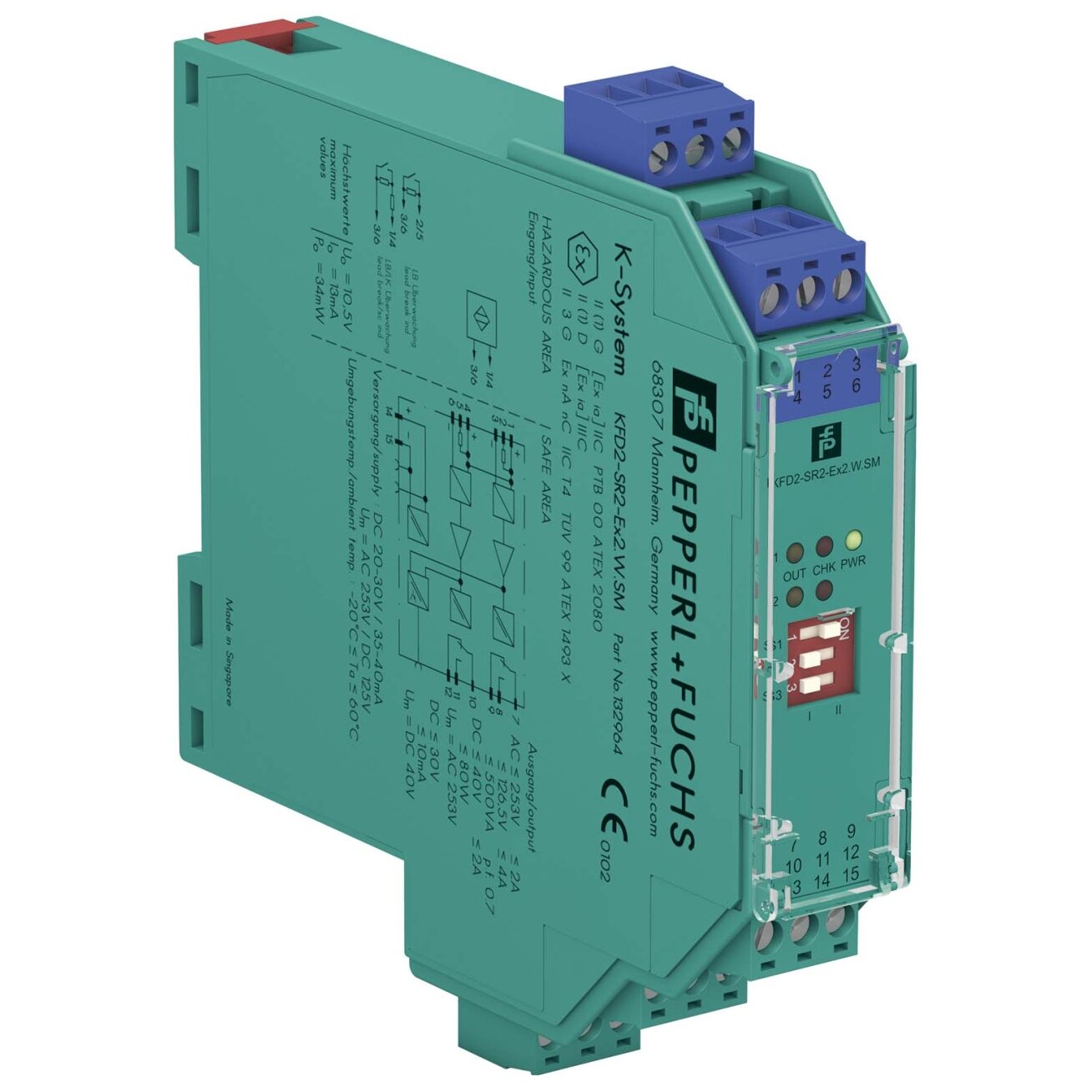 Pepperl+Fuchs KFD2-SR2-EX2.W.SM (132964) Sustojimo stebėjimo įrenginys