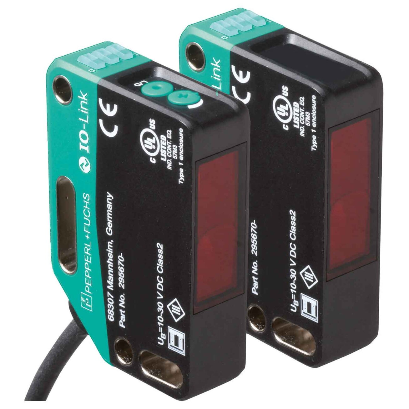 Pepperl+Fuchs OBE40M-R201-SEP-IO-0,3M-V3-L (301129) Atskiro siųstuvo ir imtuvo fotoelektrinių jutiklių pora