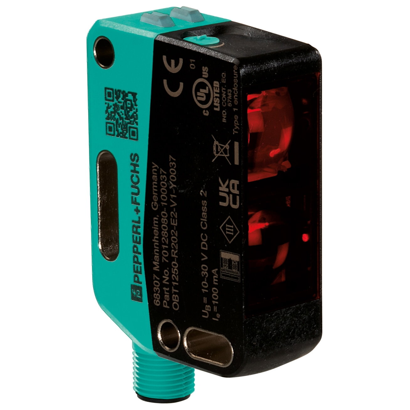 Pepperl+Fuchs OBT1250-R202-E2-V1-Y0037 (70128080-100037) Difuzinis fotoelektrinis jutiklis su fono slopinimu (HGA)