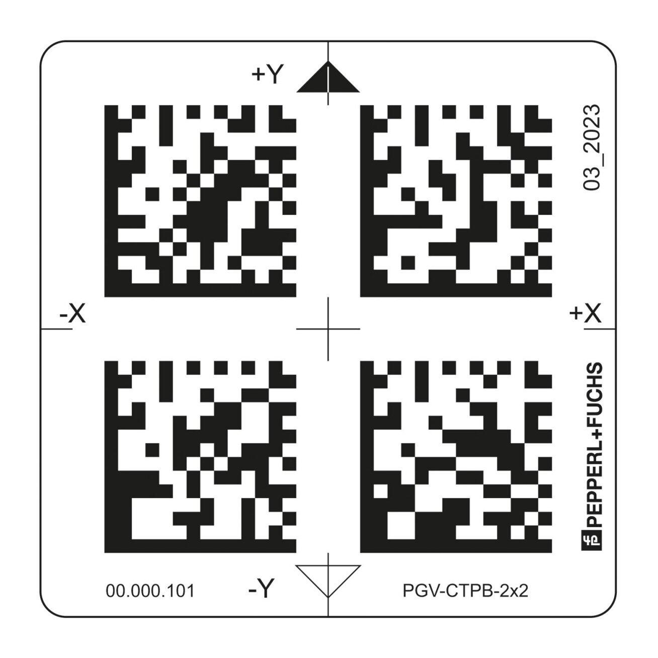 Pepperl+Fuchs PGV-CTPB-2x2 (70160896) PGV sistemos žyma (poliesteris)