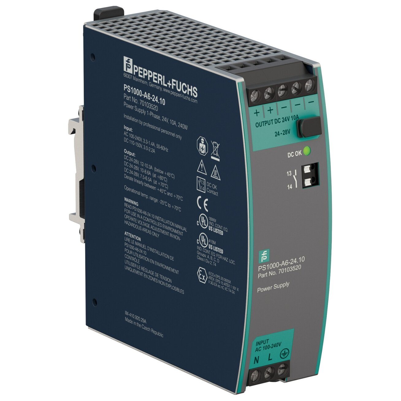 Pepperl+Fuchs PS1000-A6-24.10 (70103520) Maitinimo šaltinis
