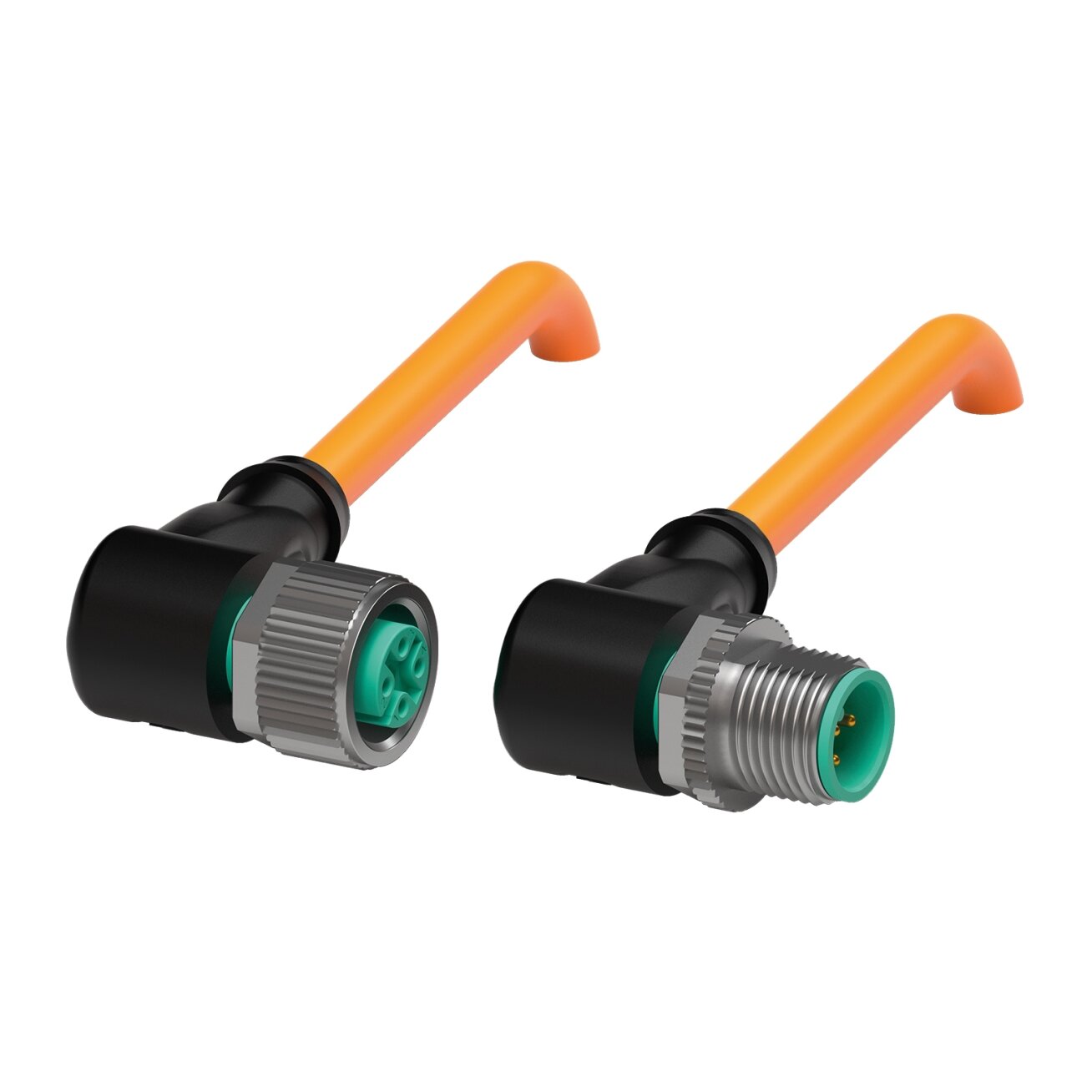 Pepperl+Fuchs V15-W-OR2M-PUR-A1-V15-W (70128170-100153) Kabelis su prisukama M12 jungtimi, be ekranavimo ir LED