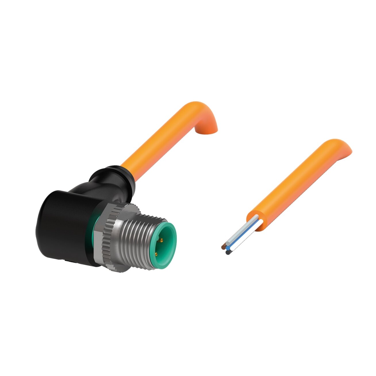 Pepperl+Fuchs V15-W-OR5M-PUR-A1 (70128170-100150) Kabelis su prisukama M12 jungtimi, be ekranavimo ir LED