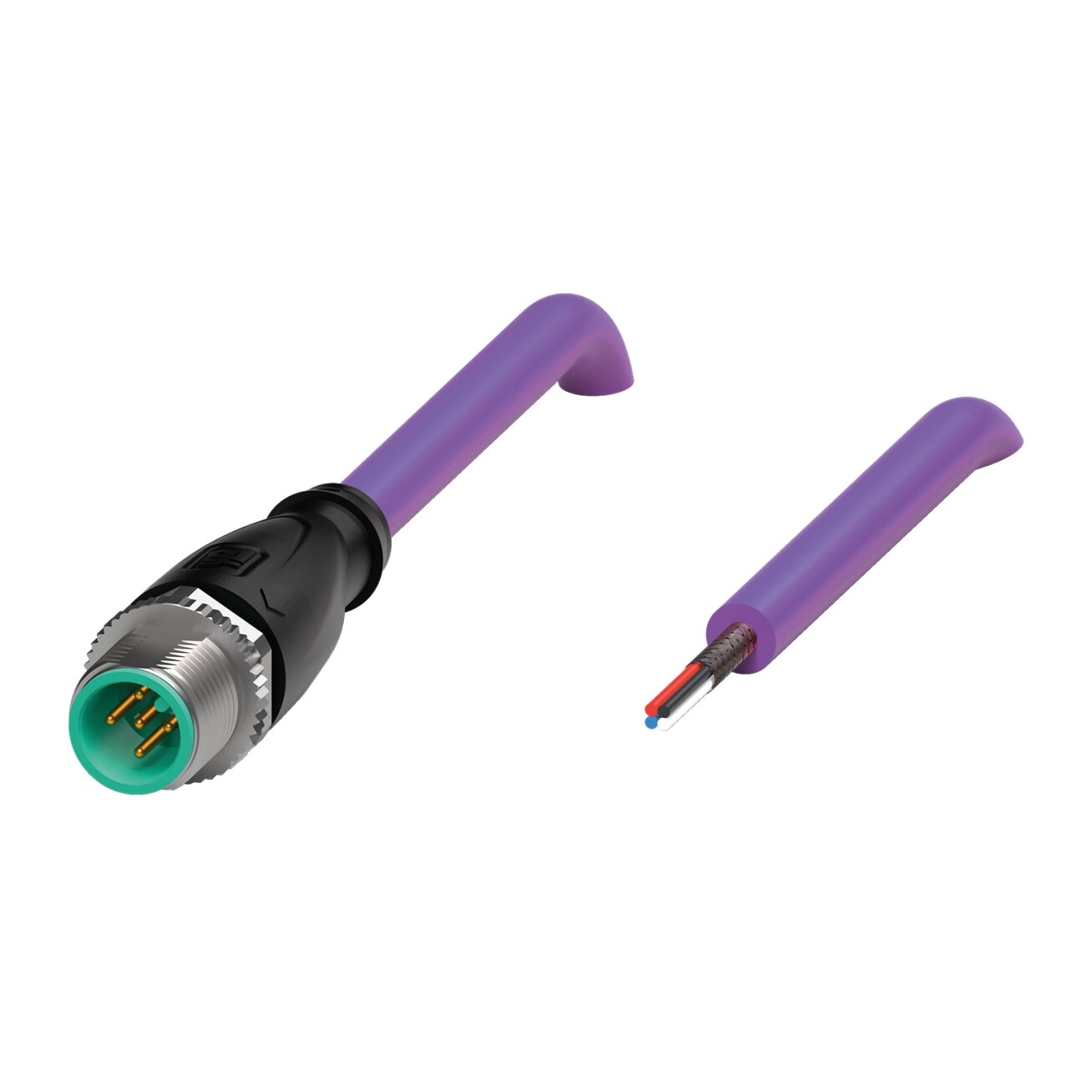 Pepperl+Fuchs V15S-G-VT1M-PUR-U/CAN (70115274) Kabelis su kištukine jungtimi