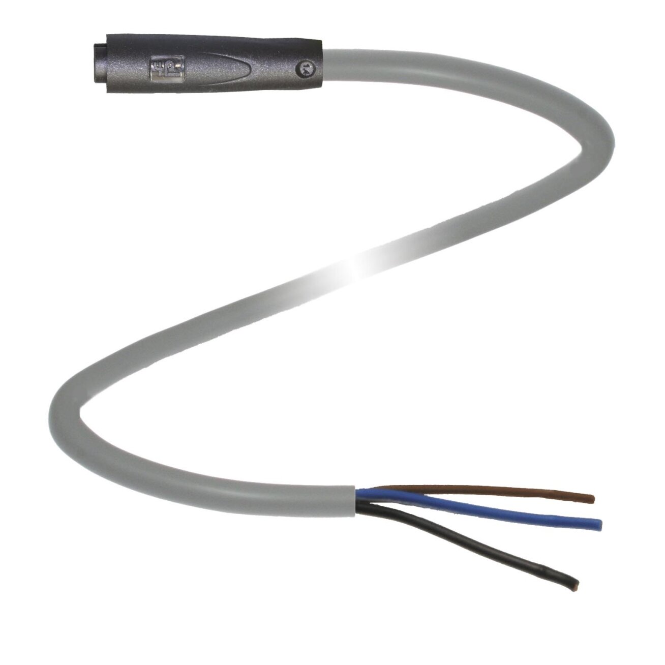 Pepperl+Fuchs V3-GR-2M-PUR (317129) Kabelis su užspaudžiama M8 jungtimi, be LED ir ekranavimo