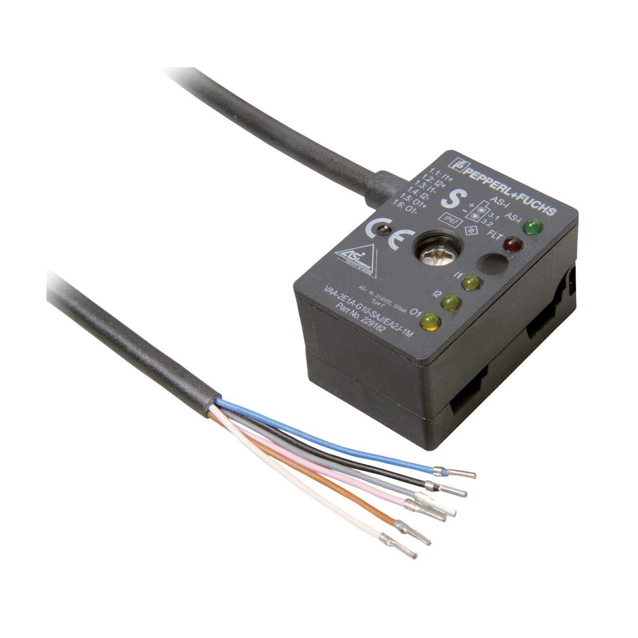 Pepperl+Fuchs VAA-2E1A-G10-SAJ/EA2J-1M (229182) AS-Interface saugos modulis
