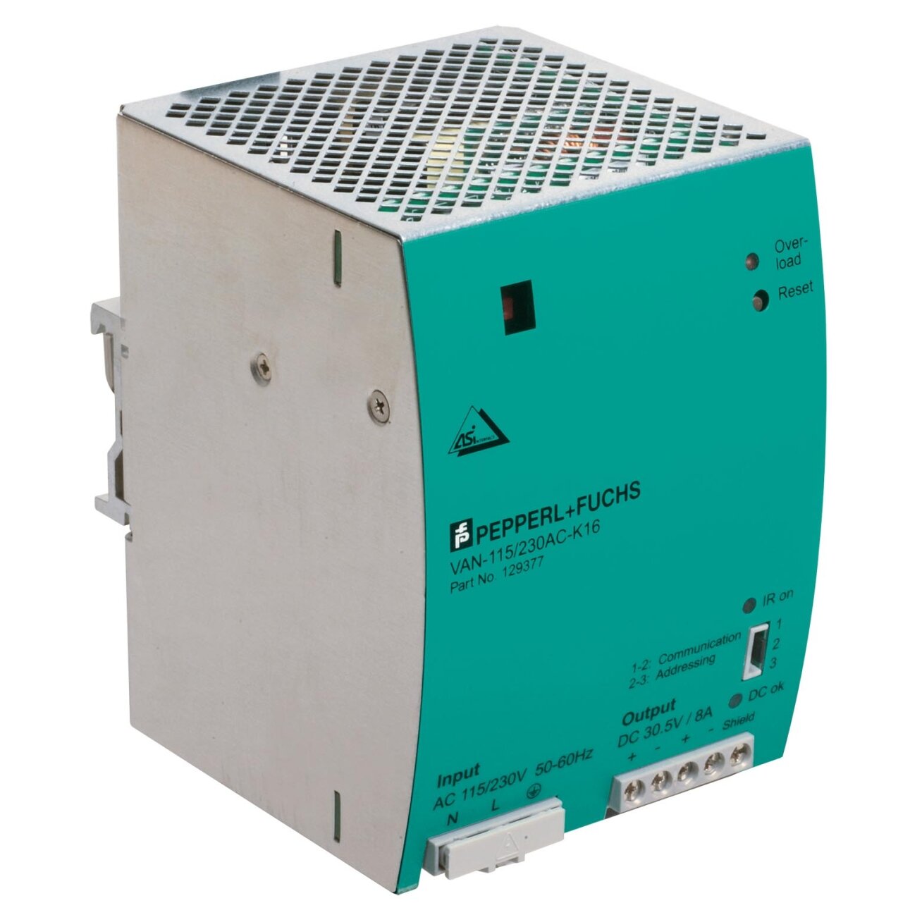 Pepperl+Fuchs VAN-115/230AC-K16 ASI-Ne (129377) AS-Interface maitinimo šaltinis